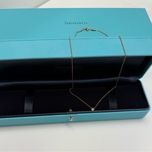 Tiffany & Co. 18k Diamonds By The Yard Elsa Peretti .05 ct necklace w/ case/box